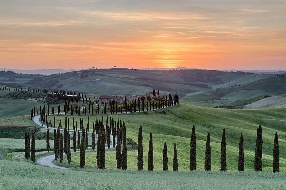 Toscana autocamper rute: 7 dage gennem cypresser og bakker